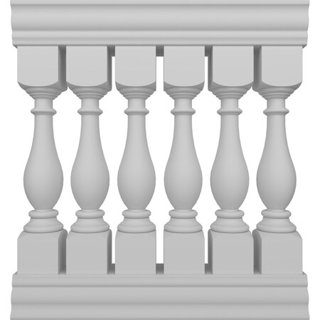 Ekena Millwork Fiberthane Legacy Balustrade Railing Kit, Style A (6 1/4" On-Center Spacing to Pass 4" Sphere Code) BALK42X036LGA